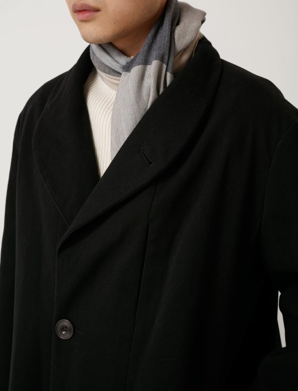 Lemaire Mens Kaftan Coat - Black | Garmentory