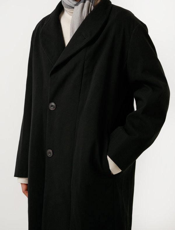 Lemaire Mens Kaftan Coat - Black | Garmentory