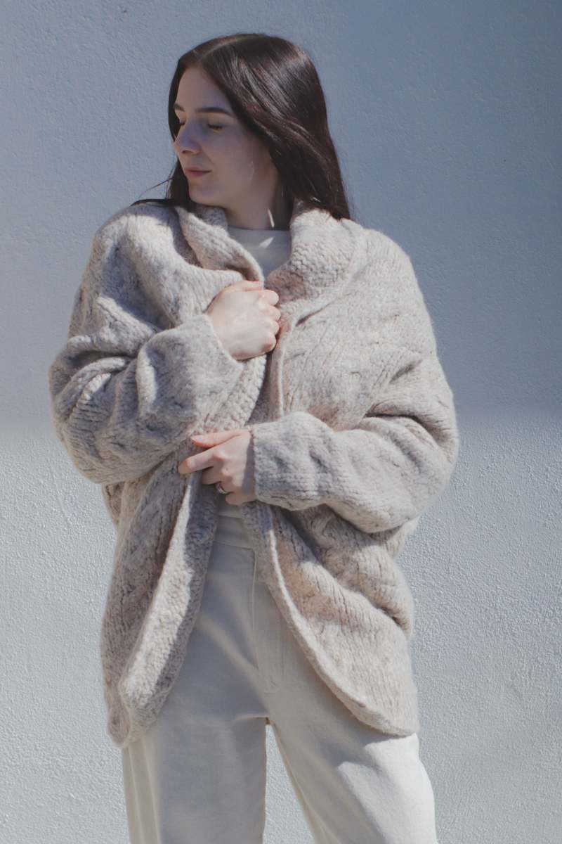 LAUREN MANOOGIAN HOODED KNIT カーディガン