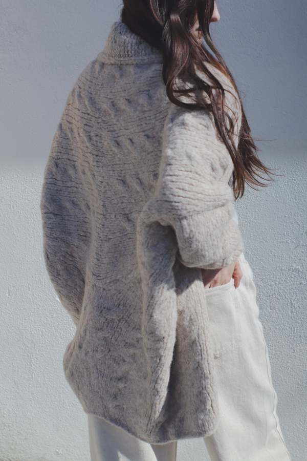 Lauren Manoogian Handknit Cable Cardigan - Aspen | Garmentory