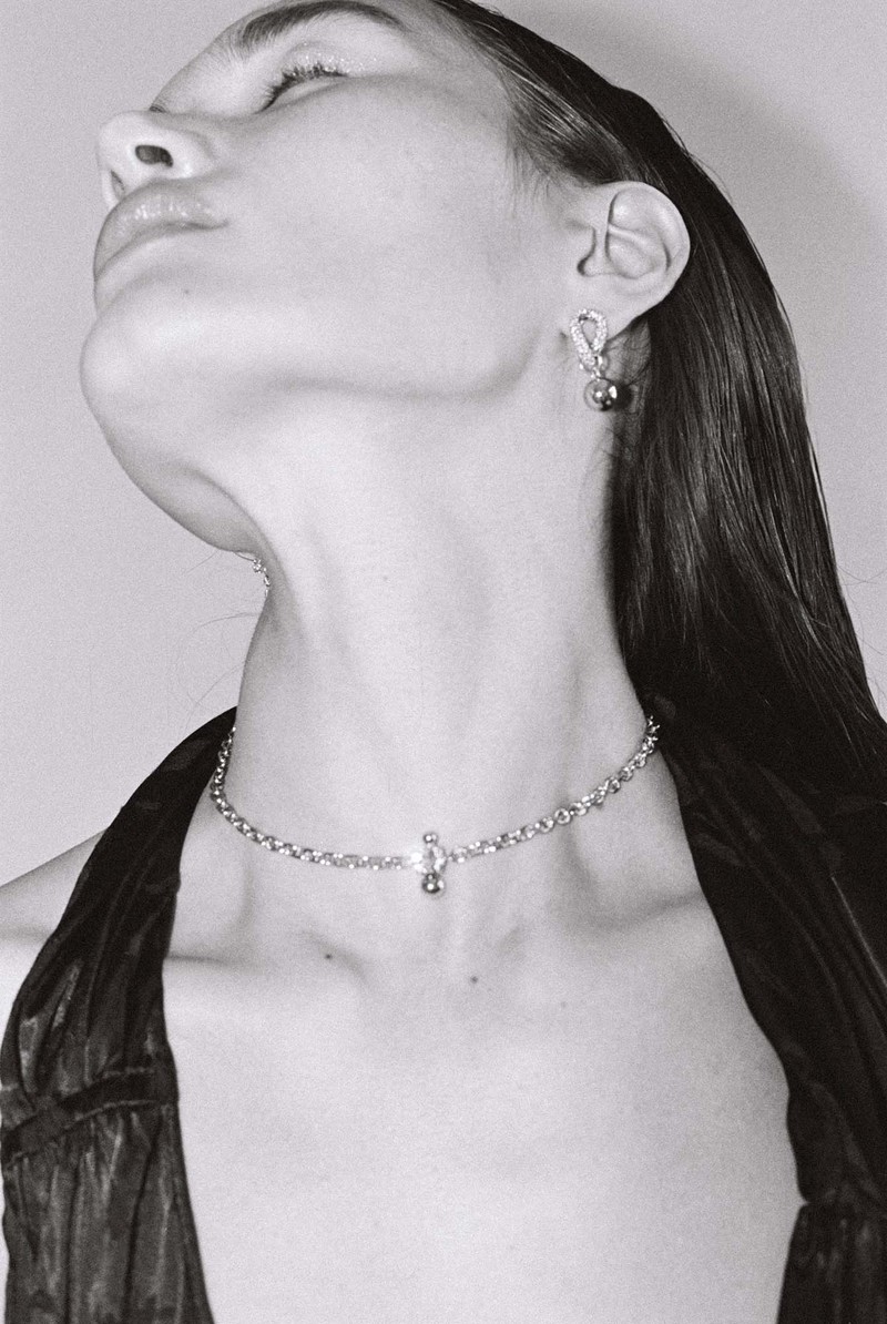 【Justine Clenquet】大人気★NATE ネイトチョーカー シルバー Justine Clenquet Nate Choker | Garmentory