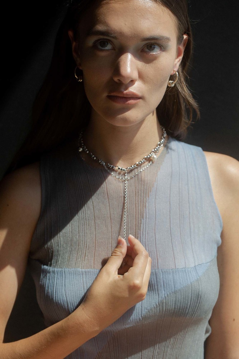 Justine Clenquet SSENSE限定 Winonaネックレス Justine Clenquet Winona Necklace - Off-white crystal pearl