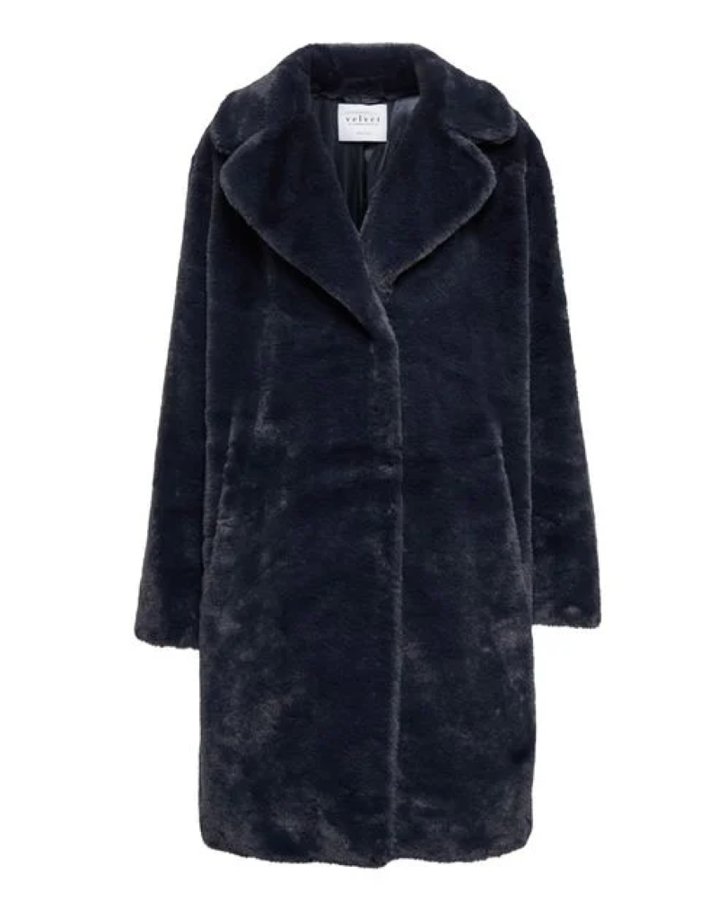 Evalyn Coat Velvet By Graham And Spencer Faux Fur Coat Faux