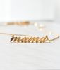 Thatch Mama Script Necklace - 14K Gold Plated - Thumbnail 2