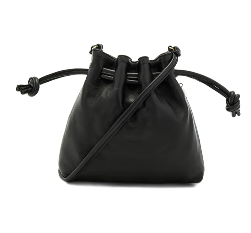 CLARE Petit Henry Bag Black Perforated Leather Garmentory