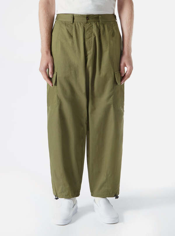Universal Works Loose Cargo Pant - Olive Fine Twill | Garmentory