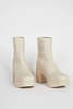 "INTENTIONALLY __________." Marlowe Platform Boot - Cream Vegan - Thumbnail 4