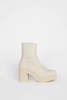 "INTENTIONALLY __________." Marlowe Platform Boot - Cream Vegan - Thumbnail 6