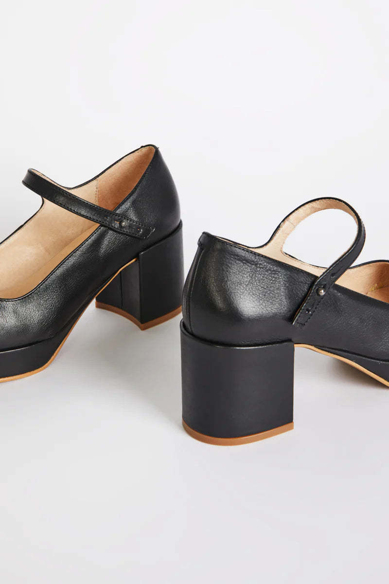 "INTENTIONALLY __________." Mika Platform Mary Jane - Black