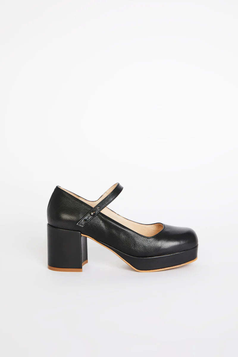 "INTENTIONALLY __________." Mika Platform Mary Jane - Black