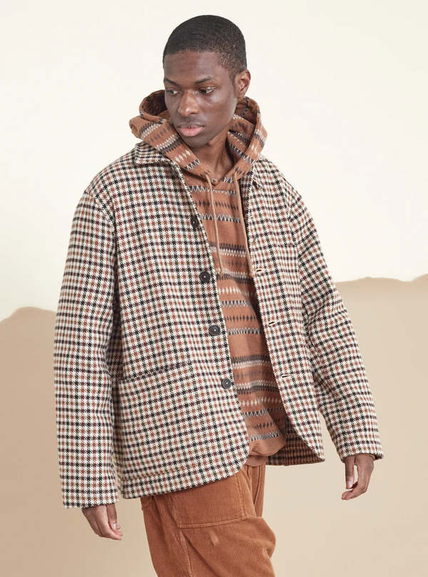 Universal Works Bakers V3 Chore Jacket Stone Garmentory