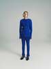 Marni Astral Wool Rib Knit Flare Trouser - Blue - Thumbnail 5
