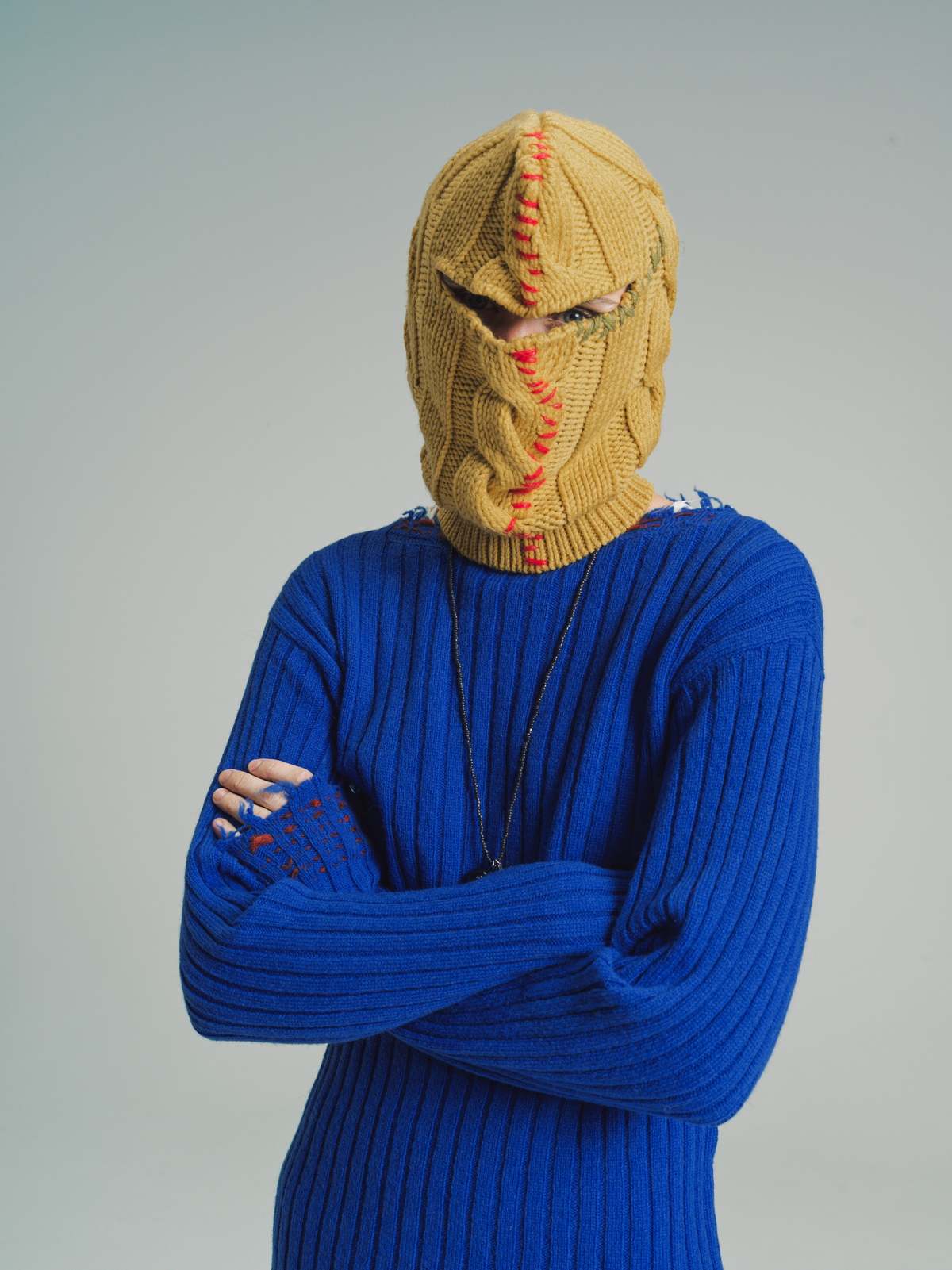 Marni Cable Knit Balaclava - Yellow Wool | Garmentory