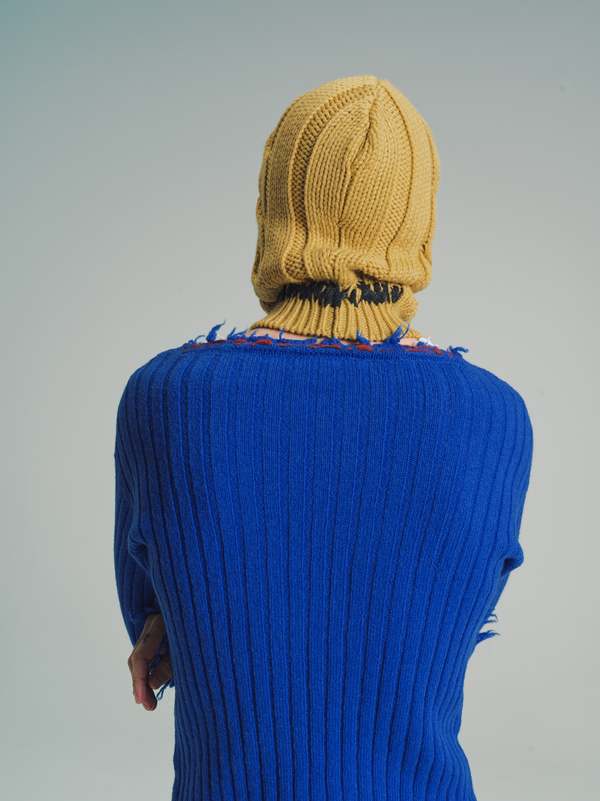 Marni Cable Knit Balaclava - Yellow Wool | Garmentory Marni Cable Knit Balaclava - Yellow Wool | Garmentory