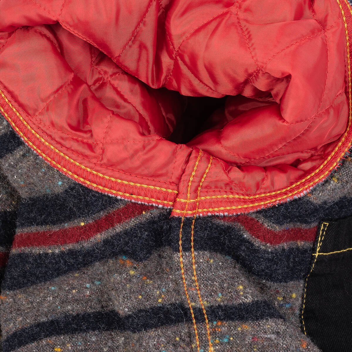 Iron Heart Blanket Lined Denim C.P.O Shirt Black Garmentory