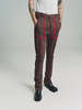 Edward Cuming Double Jersey Peek A Boo Trousers - Brown/Red - Thumbnail 1