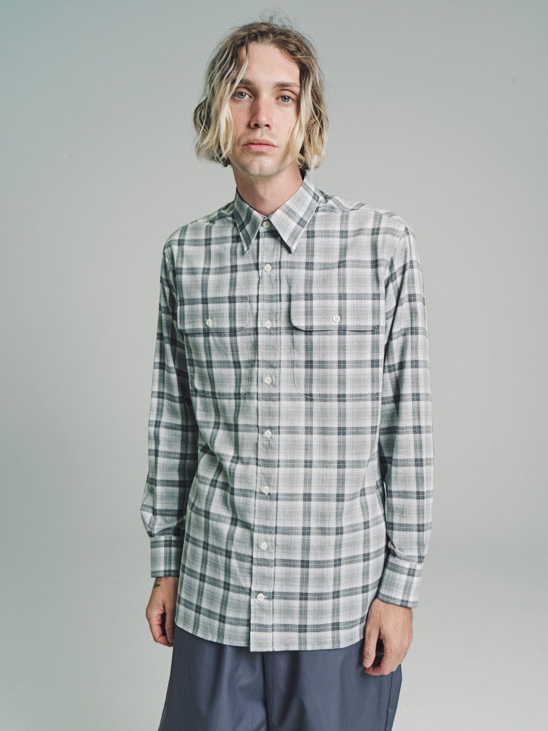 【DEARMINE】Elver Two-Pocket Check Shirt DEARMINE】Elver Two-Pocket Check Shirt