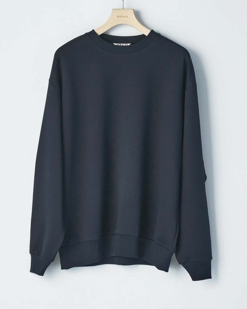 AURALEE elastic high gauge sweat ネイビー
