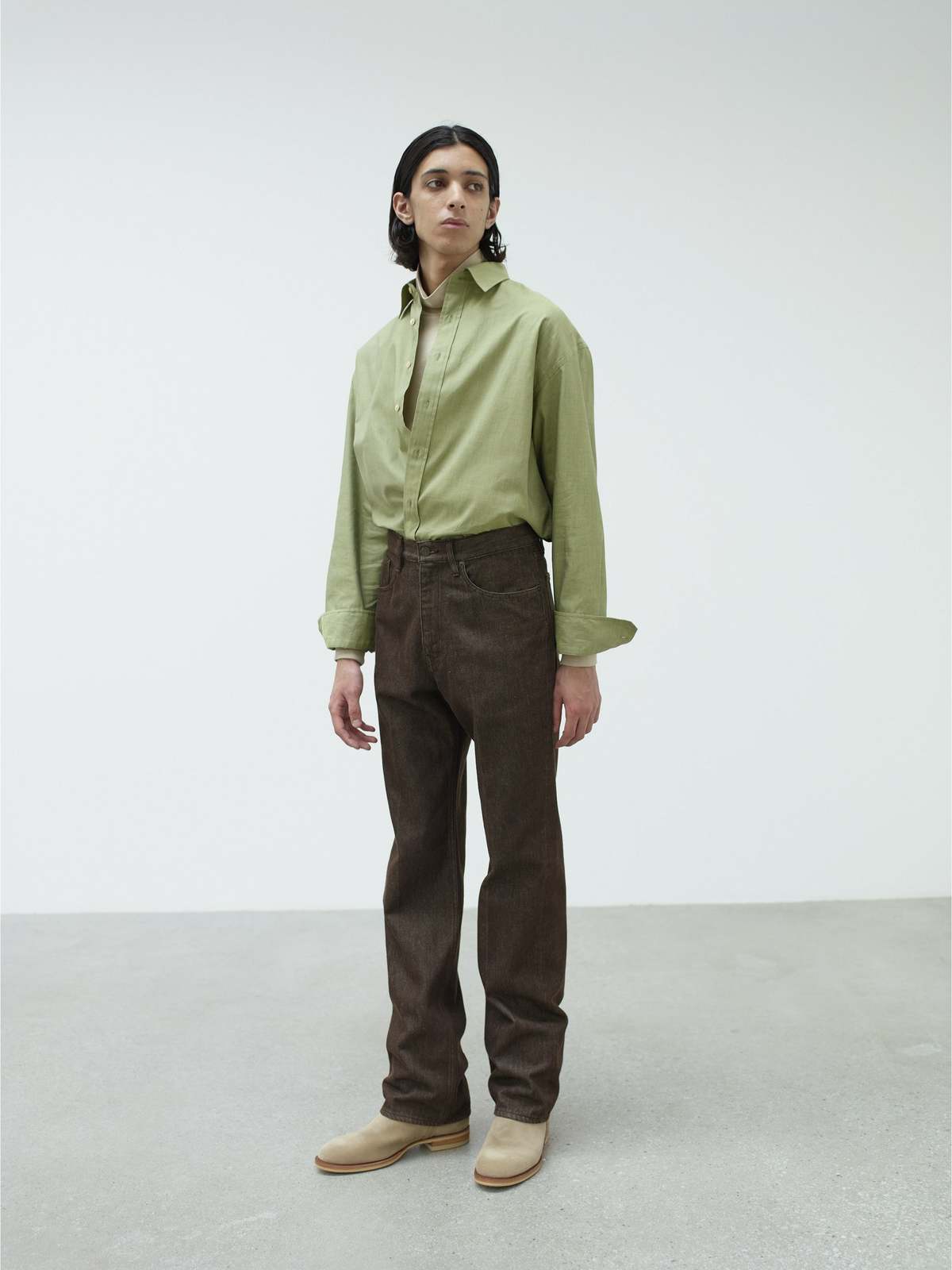 Auralee Hard Twist Denim 5p Pants - Brown | Garmentory