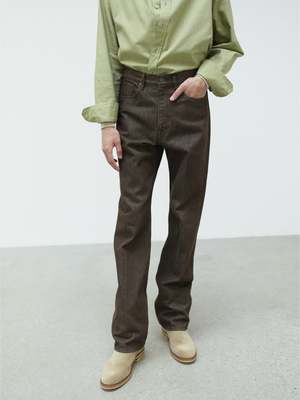 Auralee Hard Twist Denim 5p Pants - Brown | Garmentory