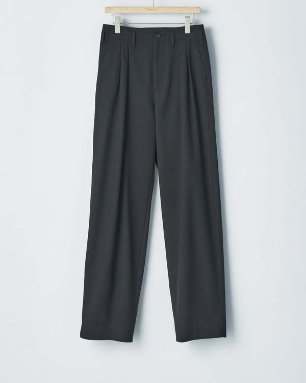 パンツ AURALEE SUPER FINE WOOL COTTON TWILL Auralee SUPER FINE WOOL COTTON TWILL SLACKS - BLACK | Garmentory