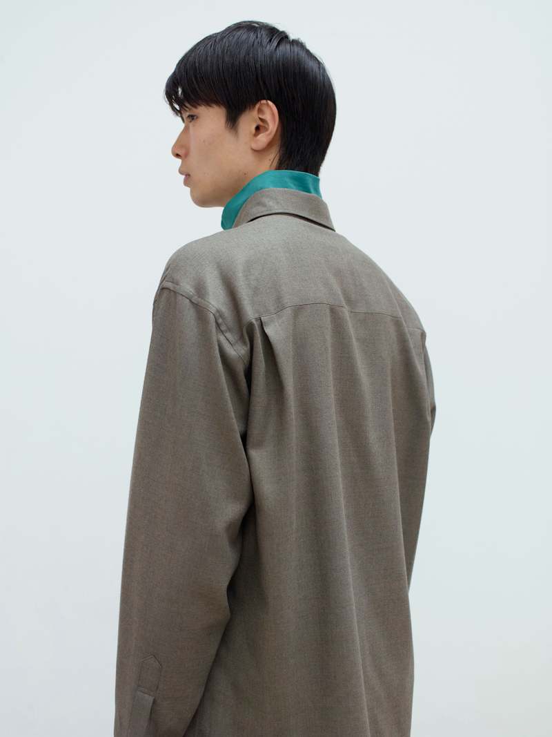 Auralee SUPER LIGHT WOOL SHIRTS - IVORY WHITE | Garmentory