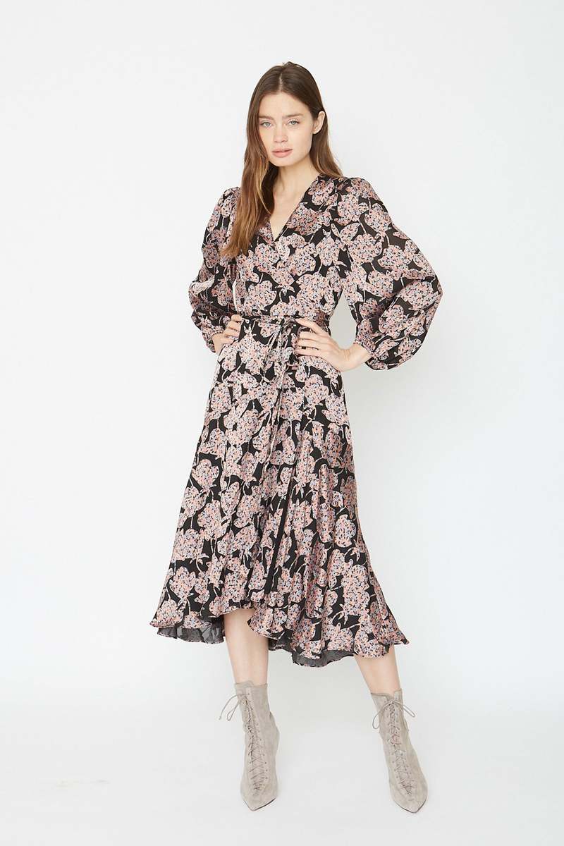 green emerald velvet dress Petal and Pup Adair Off Shoulder Maxi Dress