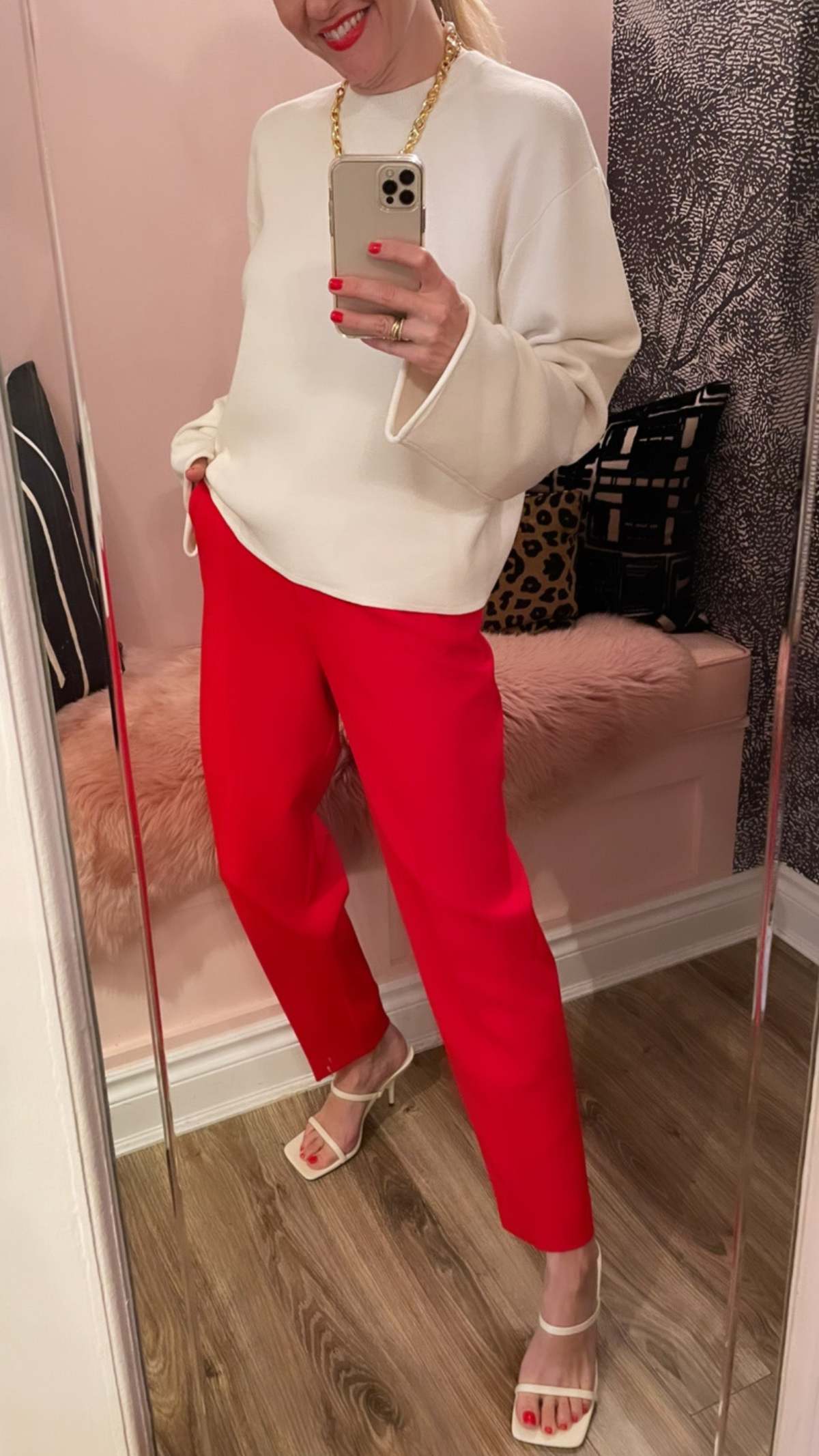 Essentiel Antwerp Culturekor Tapered Pant - Red - Image 3 of 6