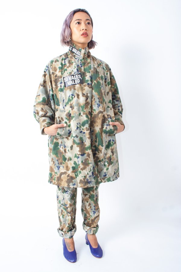 Rachel Comey Zia Short Trench - Multi Camo Ripstop | Garmentory
