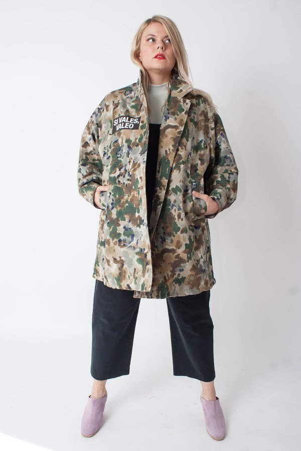 Rachel Comey Zia Short Trench - Multi Camo Ripstop | Garmentory