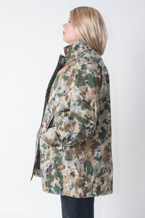 Rachel Comey Zia Short Trench - Multi Camo Ripstop | Garmentory