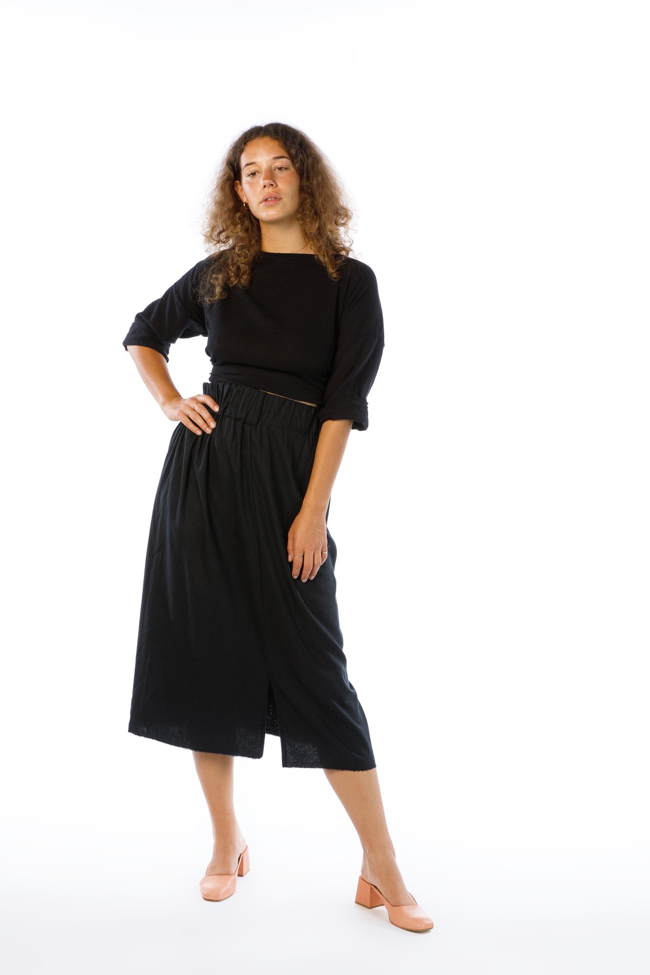 miranda bennett paper bag skirt