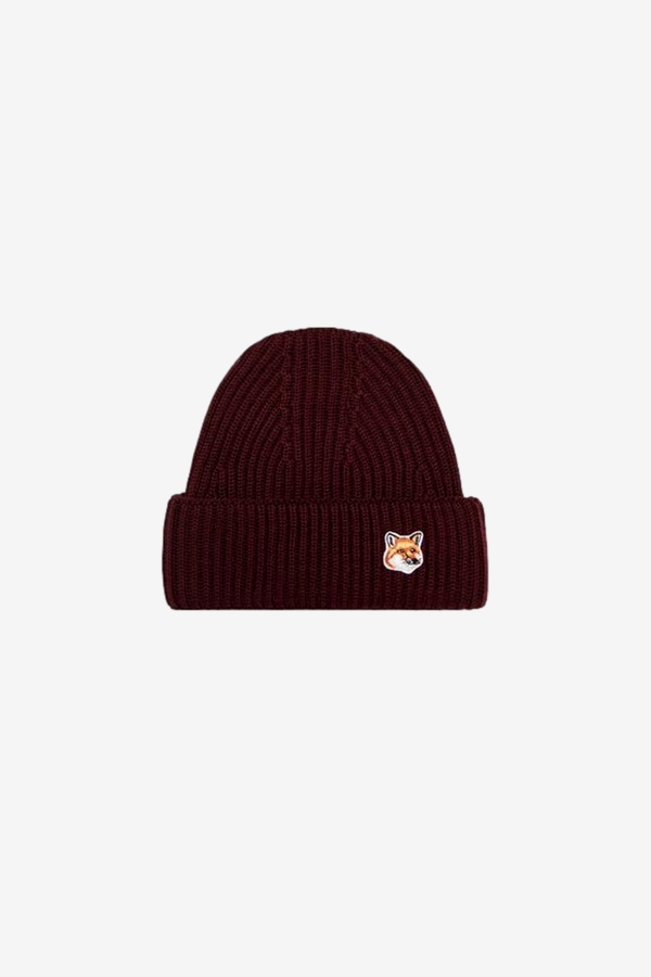 帽子 Maison Kitsune Chillax Fox Patch Beanie FOX HEAD BEANIE | Maison Kitsuné