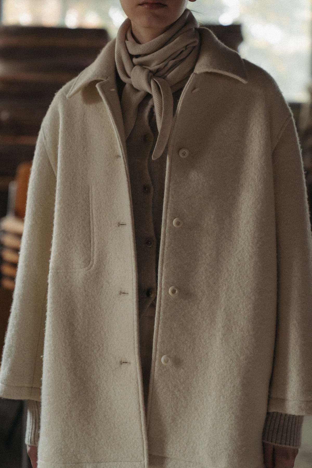 NOTHING WRITTEN Cashmere Half Muffler | Garmentory