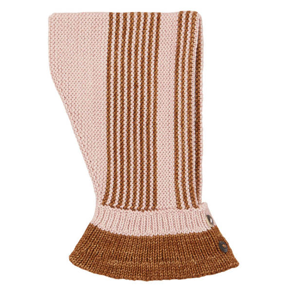 帽子 misha&puff Garter Stripe Hood 2-4y Misha & Puff Child Garter Stripe Hood Rosette Pink | Garmentory