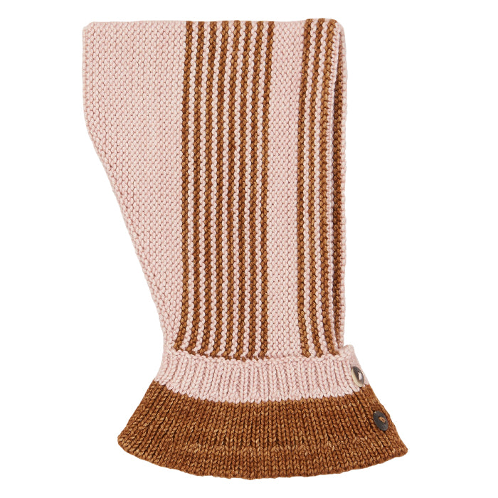 帽子 misha&puff Garter Stripe Hood 2-4y Misha & Puff Child Garter Stripe Hood Rosette Pink | Garmentory