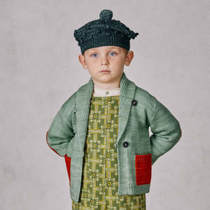 Kids Misha & Puff Popcorn Beret Hat - Camp Green | Garmentory
