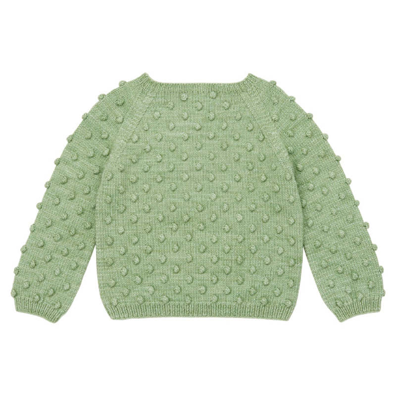 Kids Misha & Puff Popcorn Sweater - Mojave Green | Garmentory