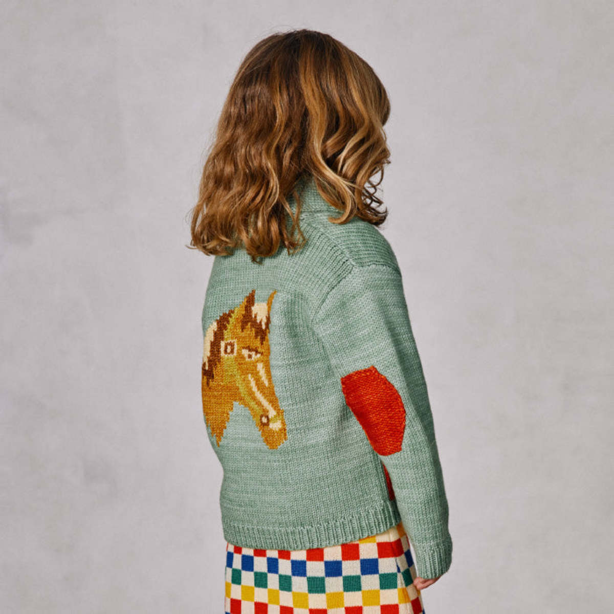 Kids Misha & Puff Yearling Shawl Collar Cardigan - Mojave Green 