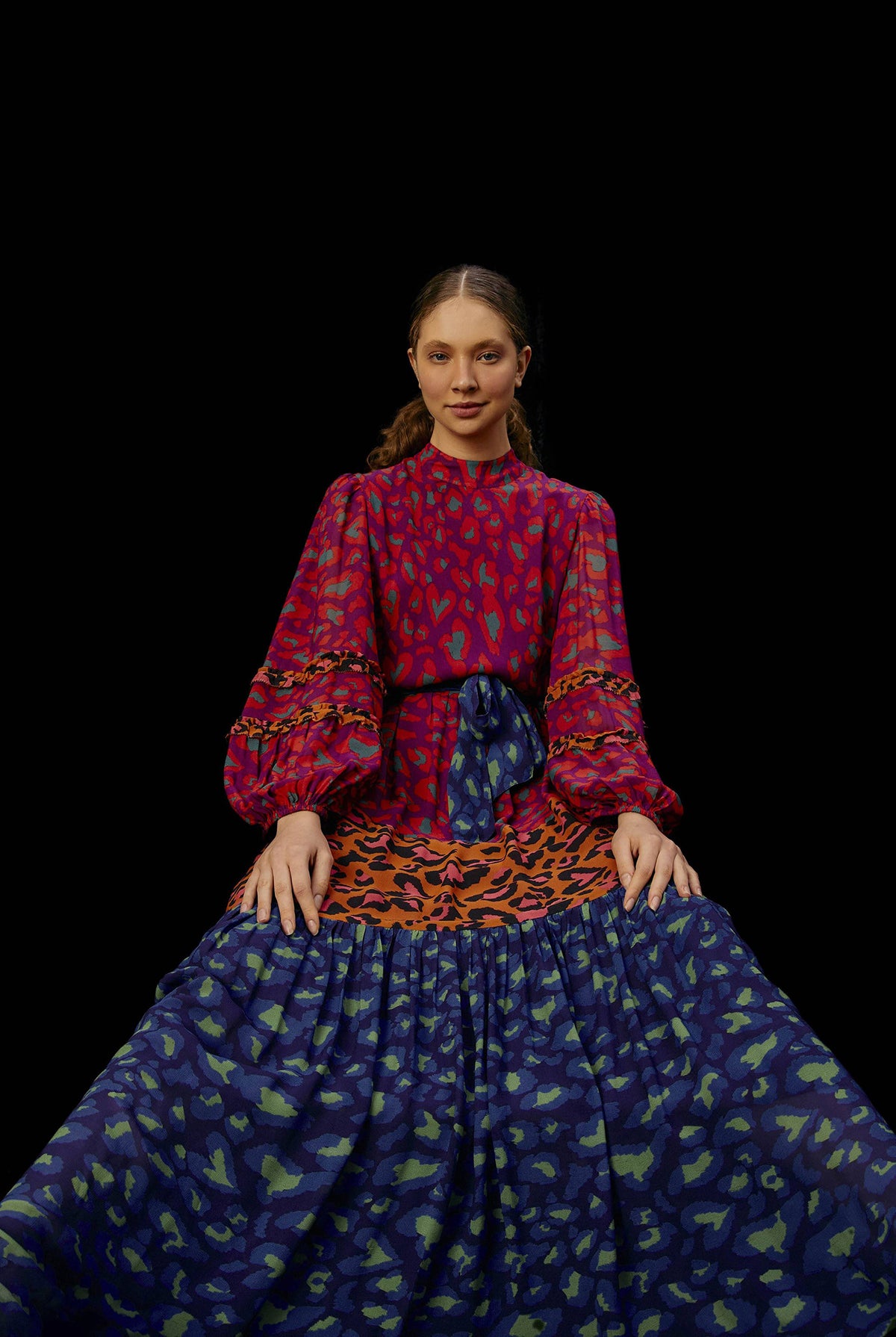 Farm Rio Mixed Leopard Pop Maxi Dress - Multi | Garmentory