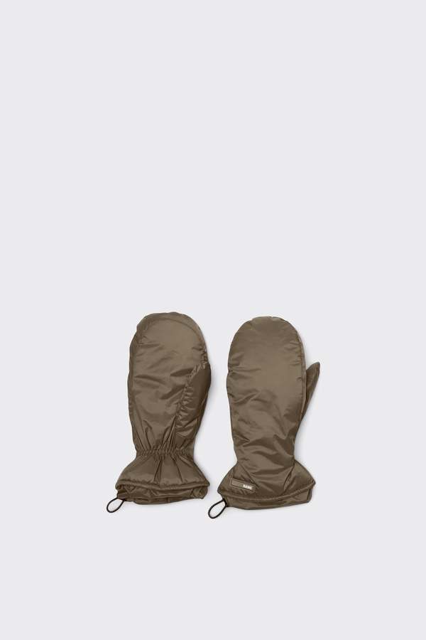 Rains Padded Nylon Mittens Wood Garmentory