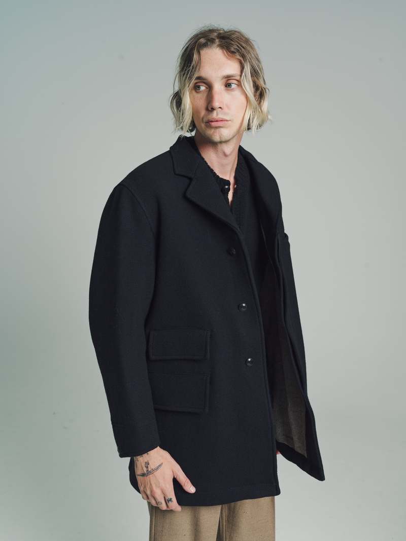 ジャケット・アウター taiga takahashi LOT.405 ATELIER COAT Taiga Takahashi Mens Lot 405 Atelier Coat - Black | Garmentory