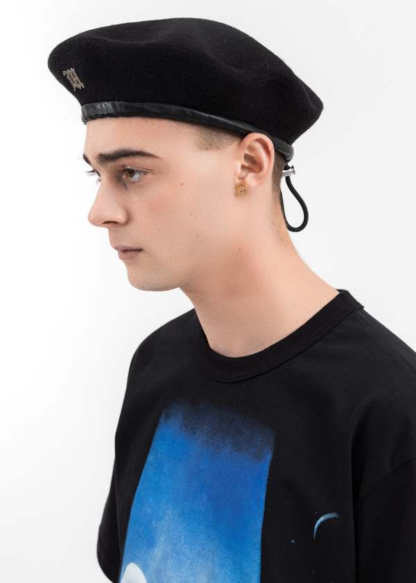 MISBHV Monogram Beret - Black | Garmentory