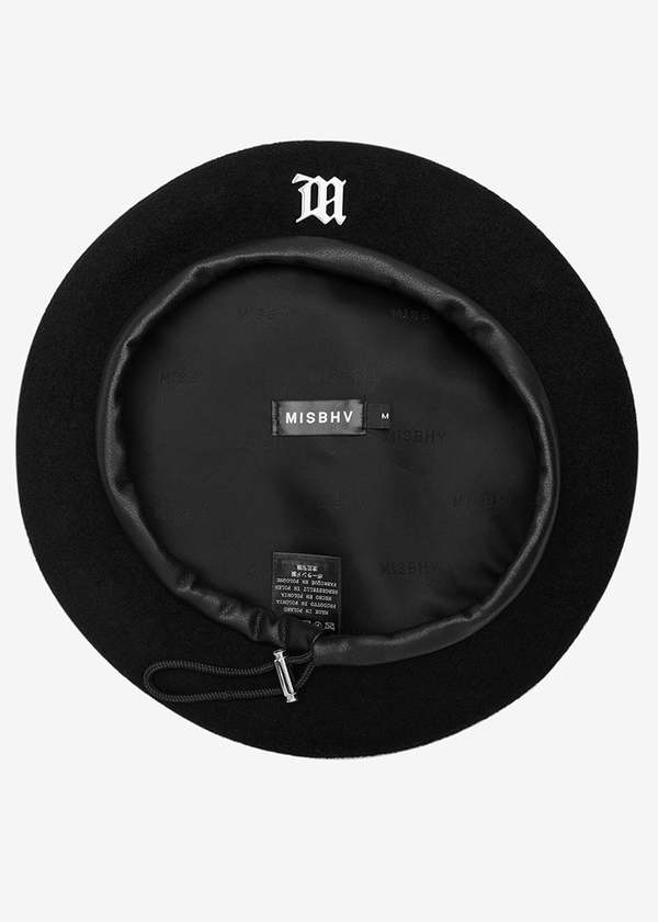 MISBHV Monogram Beret - Black | Garmentory