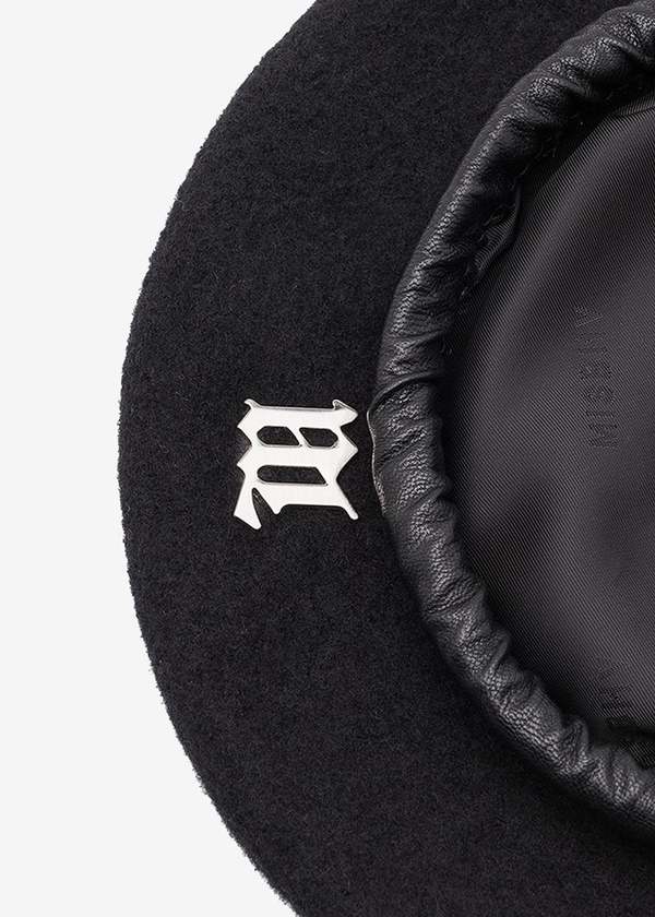 MISBHV Monogram Beret - Black | Garmentory