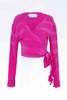 Fete Imperiale Bonifacio Wrap Blouse - Fuchsia Pleats - Thumbnail 2