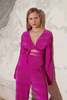 Fete Imperiale Bonifacio Wrap Blouse - Fuchsia Pleats - Thumbnail 4