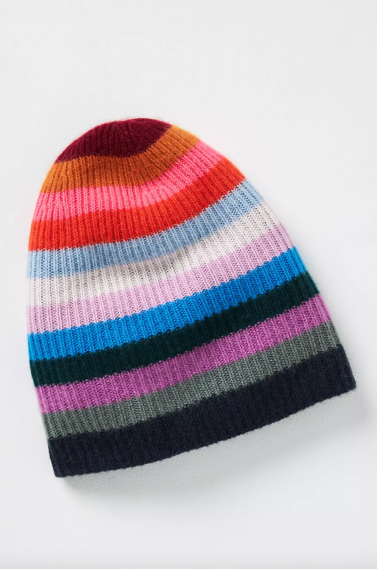 NEW WHITE + WARREN striped beanie in multi Beanie Marinière - Ribbed main image 3