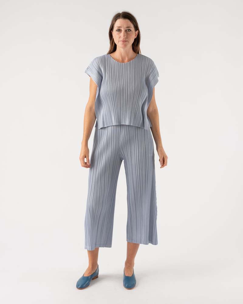国内買付 PLEATS PLEASE ISSEY MIYAKE MELLOW PLEATS Pleats Please Issey Miyake Mellow Pleats Top - Grayish Blue