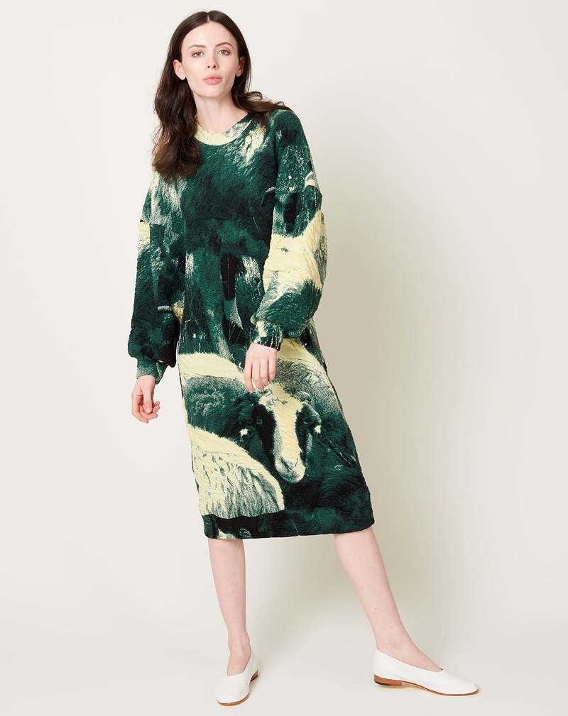 Anntian Sweater Dress Knitted Sheeps Garmentory